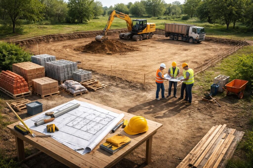 découvrez comment réussir votre projet de construction sur un terrain de 1000 m2 en 5 étapes simples et efficaces, de la planification à la réalisation.