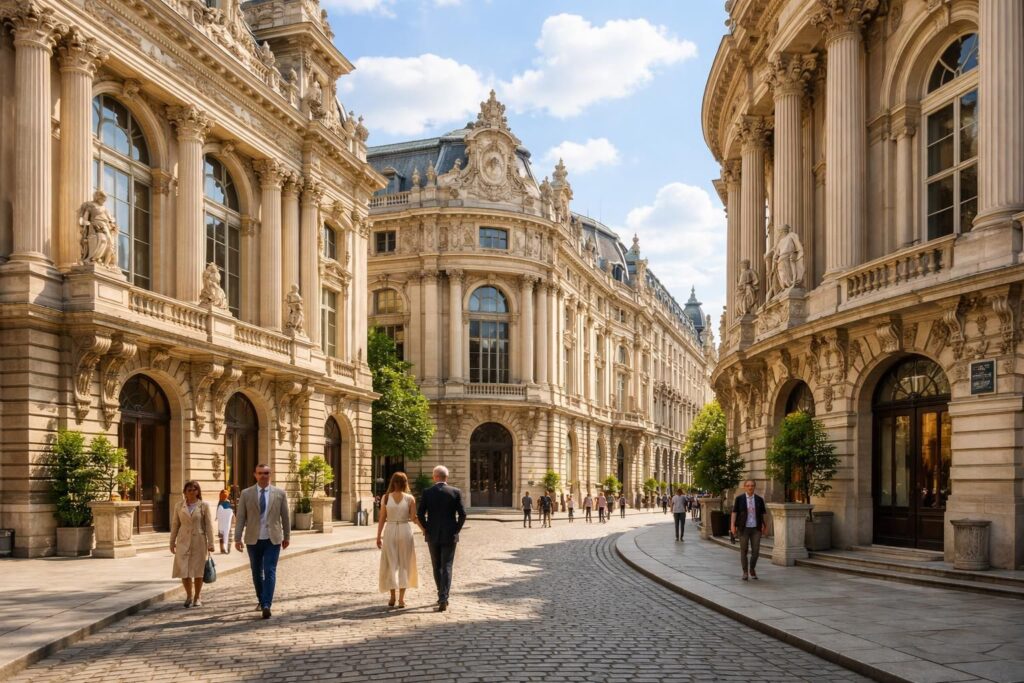découvrez une promenade captivante à travers les bâtiments emblématiques de l'architecture beaux-arts, alliant histoire, art et élégance.
